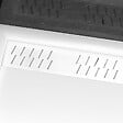 AURLANE - Receveur en acrylique Blanc 80x100x4 cm + Grilles Linéaires Chrome et Blanche Mate - vignette