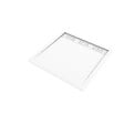 AURLANE - Receveur en acrylique Blanc 90x90x4 cm + Grilles Linéaires Chrome et Blanche Mate - vignette