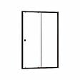 AURLANE - Porte de douche coulissante Noir 120x185cm - Extensible de 112.5 à 126.5 cm - BLACK SLIDE 120 - vignette