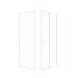 AURLANE - Pack porte de douche Coulissante blanc 100x185cm + retour 80 verre transparent 5mm - WHITY slide 100 - vignette