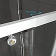 AURLANE - Pack porte de douche pivotante blanc de 78 à 90x185cm + retour 80 verre 5mm - WHITY PIVOT - vignette