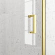 AURLANE - Porte de douche Pivotante 80x200cm - Profilés Or Doré Brossé - Verre Trempé 6mm - GOLDY CRUSH - vignette