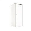 AURLANE - Paroi de retour 90x180 cm pour Porte de Douche - Verre Trempe 5mm - Finition Noire - DARK ELEMENTARY - vignette