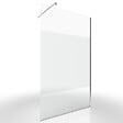AURLANE - Paroi de Douche Dépolie 120x200cm + Barre de fixation extensible - Verre 8mm - Finition Chrome - vignette