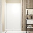 AURLANE - Pack de 3 Panneaux Muraux Aluminium Blanc 90+120+90x210 cm avec Profilés Chrome- WALL'IT - vignette