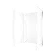 AURLANE - Pack de 3 Panneaux Muraux Aluminium Blanc 90+120+90x210 cm avec Profilés Chrome- WALL'IT - vignette