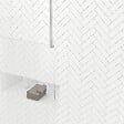 AURLANE - Paroi de Douche 90x200cm Dépolie - Profilé + Barre Plafond Finition Chrome - FREEDOM 2 FROSTED - vignette