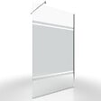 AURLANE - Paroi de Douche 120x200cm - Bande Miroir - Barre de Fixation Extensible et Profil Chrome - vignette
