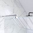 AURLANE - Paroi de Douche 80x200cm Verre Transparent - Barre de Fixation Extensible et Profil Chrome - vignette