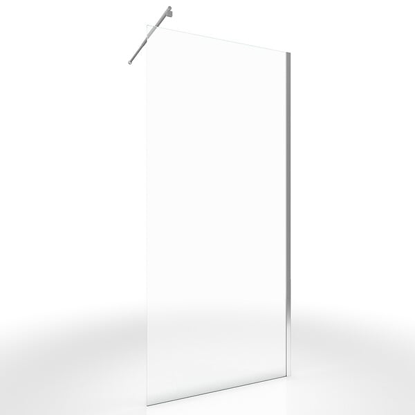 AURLANE - Paroi de Douche 80x200cm Verre Transparent - Barre de Fixation Extensible et Profil Chrome - large