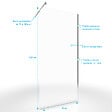 AURLANE - Paroi de Douche 80x200cm Verre Transparent - Barre de Fixation Extensible et Profil Chrome - vignette
