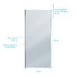 AURLANE - Paroi de Douche 90x200cm Verre Fumé - Profilé + Barre Plafond Finition Chrome - FREEDOM 2 SMOKED - vignette