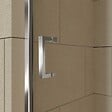 AURLANE - Porte de douche coulissante 120x200 cm - Verre transparent - Profilé Chrome - CHROMED CRUSH - vignette