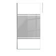 AURLANE - Paroi de Douche 100x200cm Miroir - Profilé + Barre Plafond Finition Chrome - FREEDOM 2 MIRROR - vignette