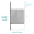 AURLANE - Paroi de Douche 100x200cm Miroir - Profilé + Barre Plafond Finition Chrome - FREEDOM 2 MIRROR - vignette