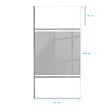AURLANE - Paroi de Douche 100x200cm Miroir - Profilé + Barre Plafond Finition Chrome - FREEDOM 2 MIRROR - vignette
