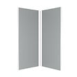 AURLANE - Pack 2 Panneaux muraux Silver 90x210cm avec Profilés Chrome - WALL'IT - vignette