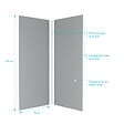 AURLANE - Pack 2 Panneaux muraux Silver 90x210cm avec Profilés Chrome - WALL'IT - vignette