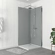 AURLANE - Pack 2 Panneaux muraux Silver 90x210cm avec Profilés Chrome - WALL'IT - vignette