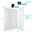 AURLANE - LOT de 2 Panneaux Muraux Aluminium BLANC 90+120x210 cm avec Profilés NOIR MAT - WALL'IT - vignette