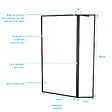 AURLANE - Paroi de Douche avec Volet Pivotant - Cadre et Bras Alu. NOIR MAT - 100+40x200cm - DARK CONTOURING - vignette