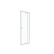 AURLANE - Porte de douche pivotante ajustable de 78 à 90cm en Alu. Blanc et verre transparent - WHITY PIVOT - vignette