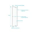 AURLANE - Porte de douche pivotante ajustable de 78 à 90cm en Alu. Blanc et verre transparent - WHITY PIVOT - vignette