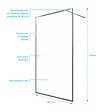 AURLANE - Paroi de Douche 120x200 cm - Cadre et Bras Aluminium Chrome - CHROMED CONTOURING - vignette