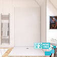 AURLANE - LOT de 3 Panneaux Muraux pour salle de bains en Aluminium Blanc - 120x210cm - WALL'IT - vignette