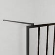 AURLANE - Paroi de douche 140x200 cm type Verriere - Verre trempe et Structure aluminium noir mat - vignette