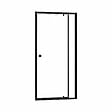 AURLANE - Porte de douche Pivotante Noir 70-80x185cm - Extensible de 69 à 80 cm - BLACK SLIDE 70 80 - vignette