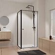 AURLANE - Paroi Retour porte de douche Noir 90x185cm - BLACK SLIDE - vignette