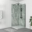 AURLANE - Pack de 2 Panneaux Muraux Pierre Artic Green 90+90x210 cm avec Profilés ANODISE BRILLANT - STONE'IT - vignette