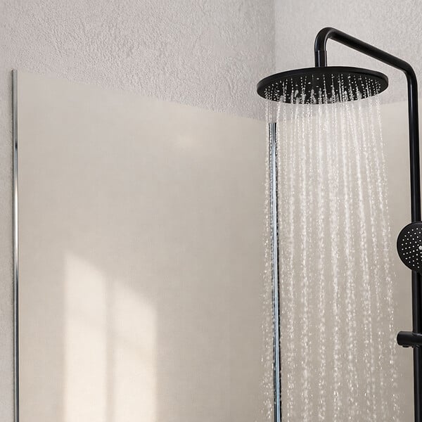 AURLANE - Pack 3 Panneaux Muraux Aluminium Ivoire 90+120+90x210 cm avec Profilés Chrome - WALL'IT - large