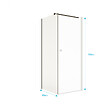 AURLANE - Paroi de retour 80x180 cm pour Porte de Douche - Verre Trempe 5mm - Finition Noire - DARK ELEMENTARY - vignette
