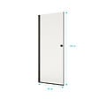 AURLANE - Porte de Douche Pivotante 90x195cm - Verre Trempe 8mm Anticalcaire - Alu Noir - DARK ELEMENTARY - vignette