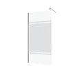 AURLANE - Paroi de Douche 100x200cm - Bande Miroir - Barre de Fixation Extensible et Profil Chrome - vignette