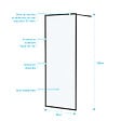 AURLANE - Paroi de Douche 80x200 cm - Cadre et Bras Aluminium NOIR MAT - DARK CONTOURING - vignette