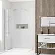AURLANE - Paroi de Douche 100x200cm - Verre Trempé Transparent 8mm - Profilé Chrome - FREEDOM 2 CHROMED - vignette