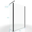 AURLANE - Paroi de Douche et Volet Pivotant 120+40x200 cm - Verre Transparent - Barre de Fixation Noire - vignette