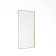 AURLANE - Paroi de douche 90x200 HINATA - Style Japandi Geometrique - Cadre Effet Bois - Verre 6mm - vignette