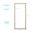AURLANE - Paroi de retour 80x200cm - Profilés Aluminium effet Bois - Verre Trempé 6mm - WOOD CRUSH - vignette