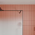 AURLANE - Paroi de douche 120x200cm - Verre degrade blanc effet brume - Encadrement noir mat - NEPHELIE - vignette