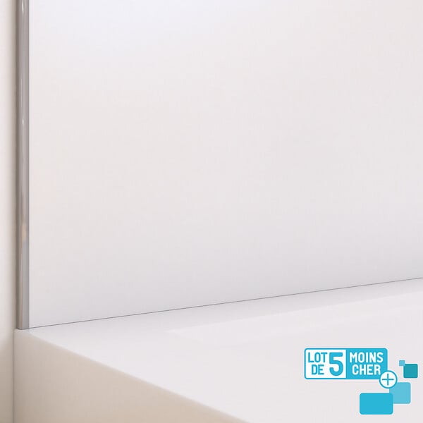 AURLANE - LOT de 5 Panneaux Muraux pour salle de bains en Aluminium Blanc - 120x210cm - WALL'IT - large