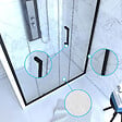 AURLANE - PACK PAROI PORTE DE DOUCHE + RECEVEUR A POSER - 120x80 COULISSANTE -CRUSH MOON 120x80 - vignette