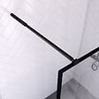 AURLANE - Paroi de Douche 90x200 cm - Cadre et Bras Aluminium NOIR MAT - DARK CONTOURING - vignette