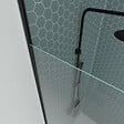 AURLANE - Paroi de douche 120x203cm à structure noir mat extensible 203cm à 273cm STRETCHY - vignette