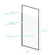 AURLANE - Paroi de douche 120x203cm à structure noir mat extensible 203cm à 273cm STRETCHY - vignette