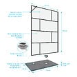 AURLANE - Pack Paroi de douche 140x195 cm + RECEVEUR DE DOUCHE A CARRELER 90x140 RECOUPABLE - vignette