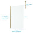 AURLANE - Paroi de Douche 140x200cm Verre 8mm - Profilé + Barre Plafond Finition Or Brossé - FREEDOM 2 GOLD - vignette